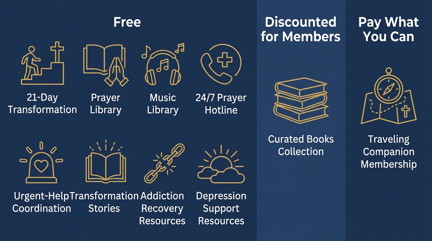 Comparison of free, discounted, and pay-what-you-can devotional tools for church communities